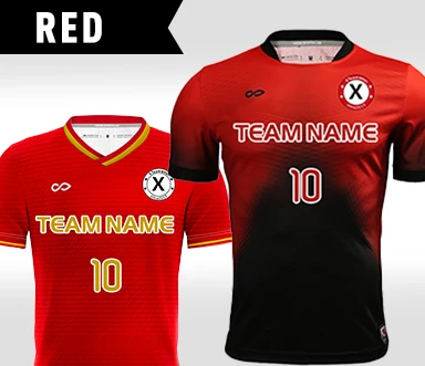 COLOR RED - MEN'S FOOTBALL SHIRTS XTeamwear