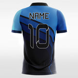 blue sublimated soccer