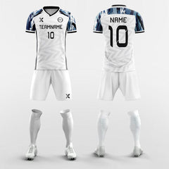 Cikers Sports 非黑五 Blue / S Herringbone - Men's Custom Soccer Kits Short Sleeve