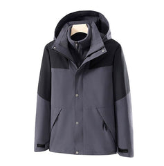 Cikers Sports 外厂采购 Gray / S Cedar - Winter Custom Windproof 3 in 1Windbreaker Jacket-QH23899