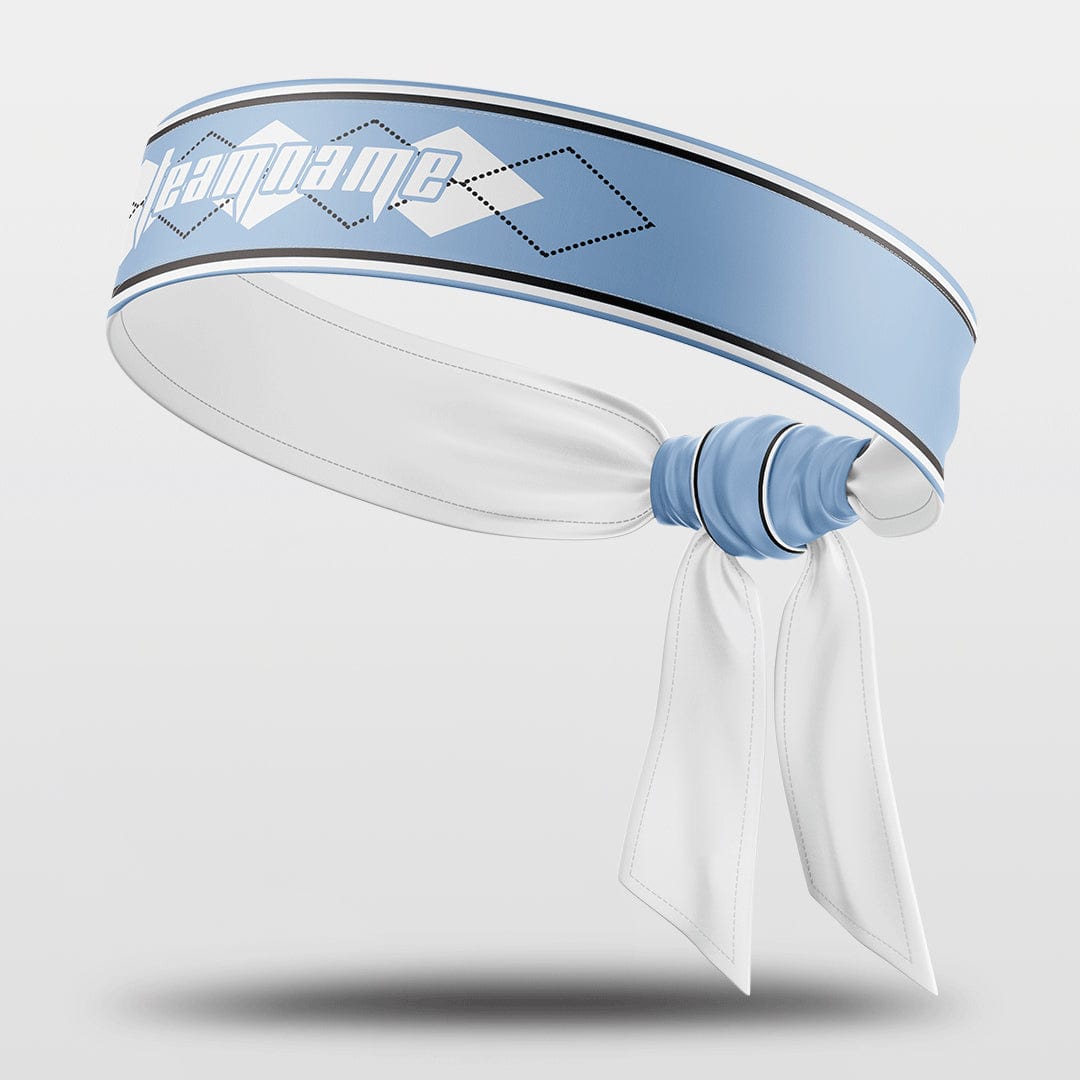 Cikers Sports 非黑五 Light Blue / Free Carolina Blue - Customized Sports Sweat-Wicking Tie Headband