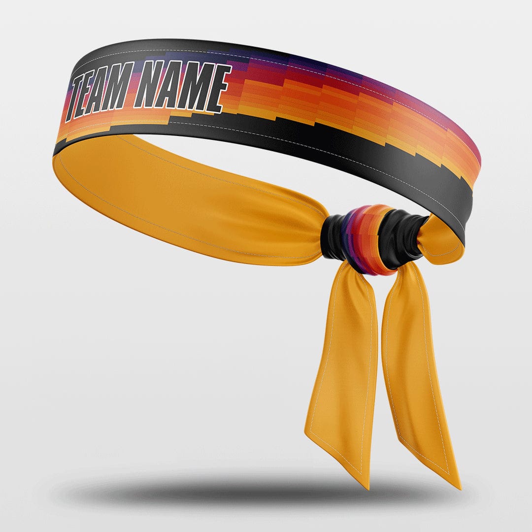 Cikers Sports 非黑五 Orange / Free Sun Fire - Customized Sports Sweat-Wicking Tie Headband