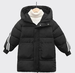 Cikers Sports 外厂采购 Rainbow kids Mid-length Winter Warm Cotton Jacket-QYMC