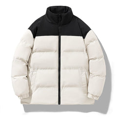 Cikers Sports 外厂采购 White / M Custom Unisex Winter Colorblock Puffer Cotton Coat- LC2358