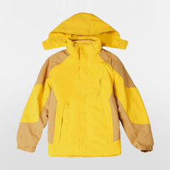 Cikers Sports 外厂采购 Yellow / L / Male Custom Winter Outdoor Jacket 3-in-1 Removable Waterproof-QH1818