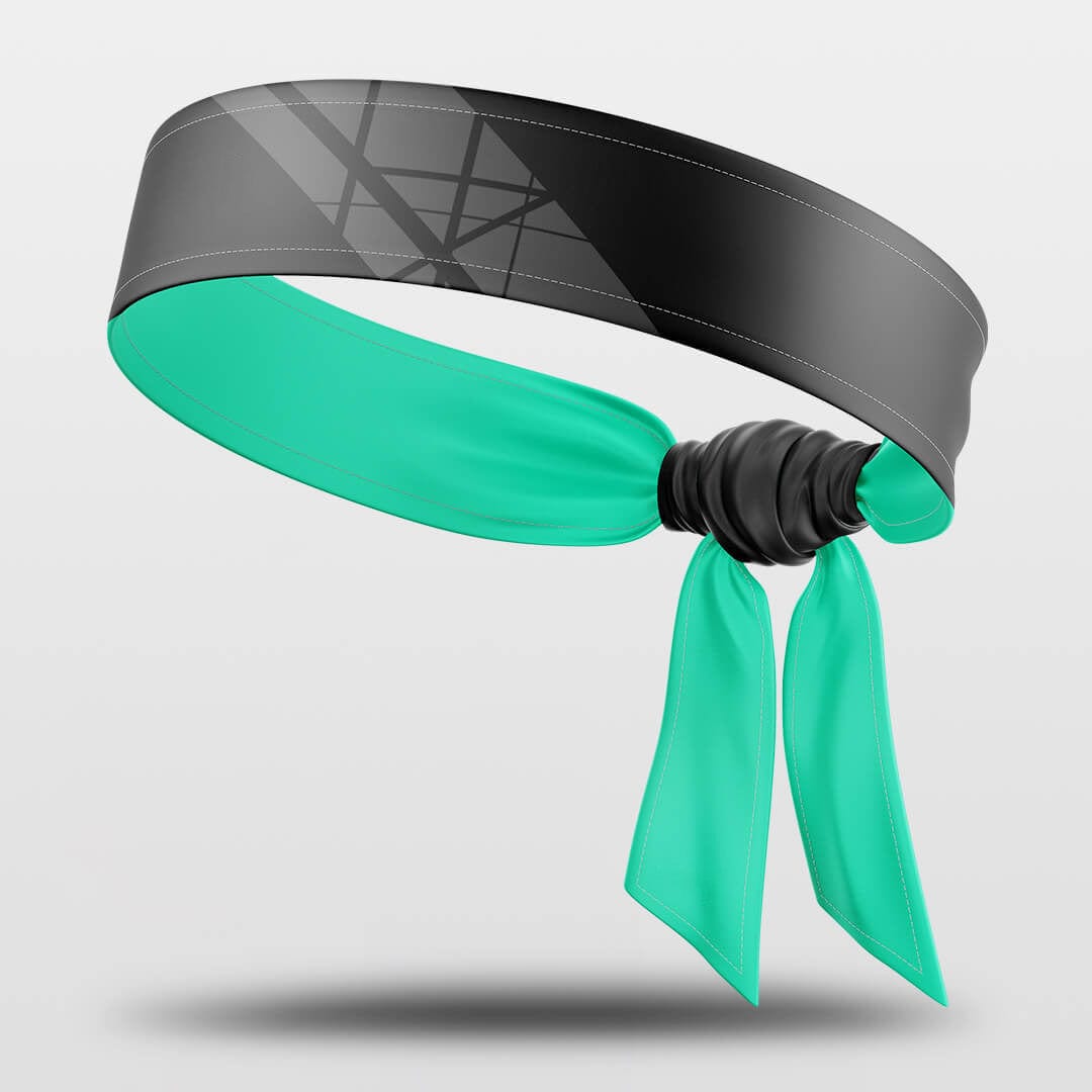 Cikers Sports Accessories Black / Free Green Tech - Customized Sports Sweat-Wicking Tie Headband