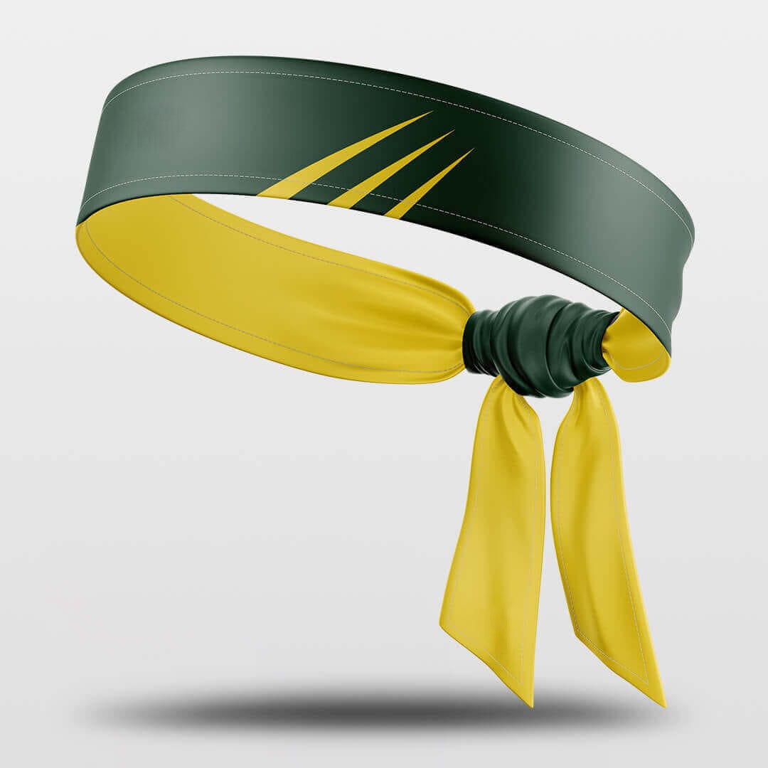 Cikers Sports Accessories Dark Green / Free Cat Paw - Customized Sports Sweat-Wicking Tie Headband