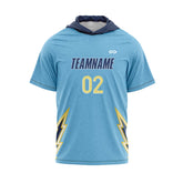 Cikers Sports Basketball Hoodies Blue / S Blue Lightning - Customized Short Sleeve Hoodie Pullover