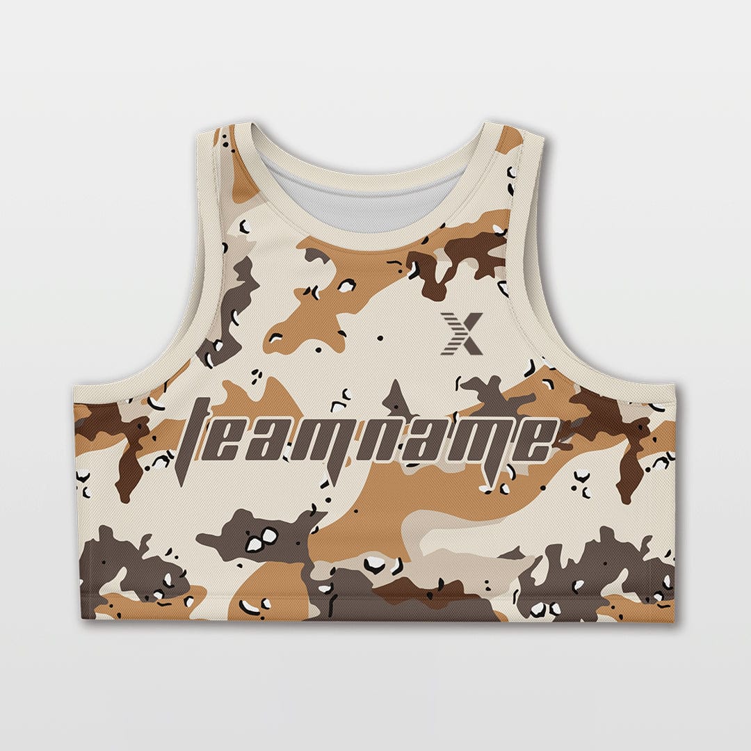 Cikers Sports Basketball Jersey Brown / S Desert - Customized Women's Loose Sleeveless Workout Crop Tops