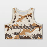 Cikers Sports Basketball Jersey Brown / S Desert - Customized Women's Loose Sleeveless Workout Crop Tops