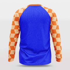 Cikers Sports Basketball Jersey Checkerboard - Customized Baggy Long Sleeve Shooting Jersey