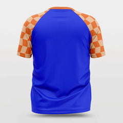 Cikers Sports Basketball Jersey Checkerboard - Customized Baggy Shoulder Short Sleeve Jersey