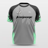 Cikers Sports Basketball Jersey Grey / S Ghost Fire - Customized Baggy Shoulder Short Sleeve Jersey