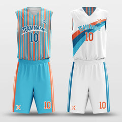 Cikers Sports Basketball Jersey Rainbow - Customized Reversible Sublimated Basketball Set