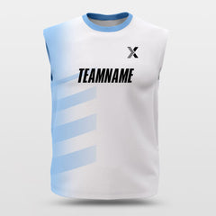 Cikers Sports Basketball Jersey White / S Blue Lake - Customized Wide Shoulder Basketball Jersey Sleeveless