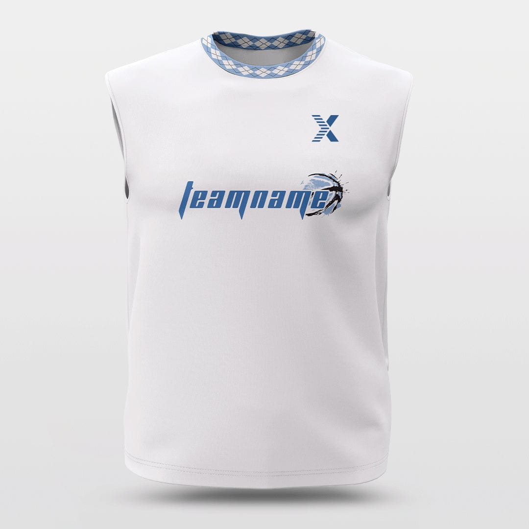 Cikers Sports Basketball Jersey White / S Carolina Blue - Customized Wide Shoulder Basketball Jersey