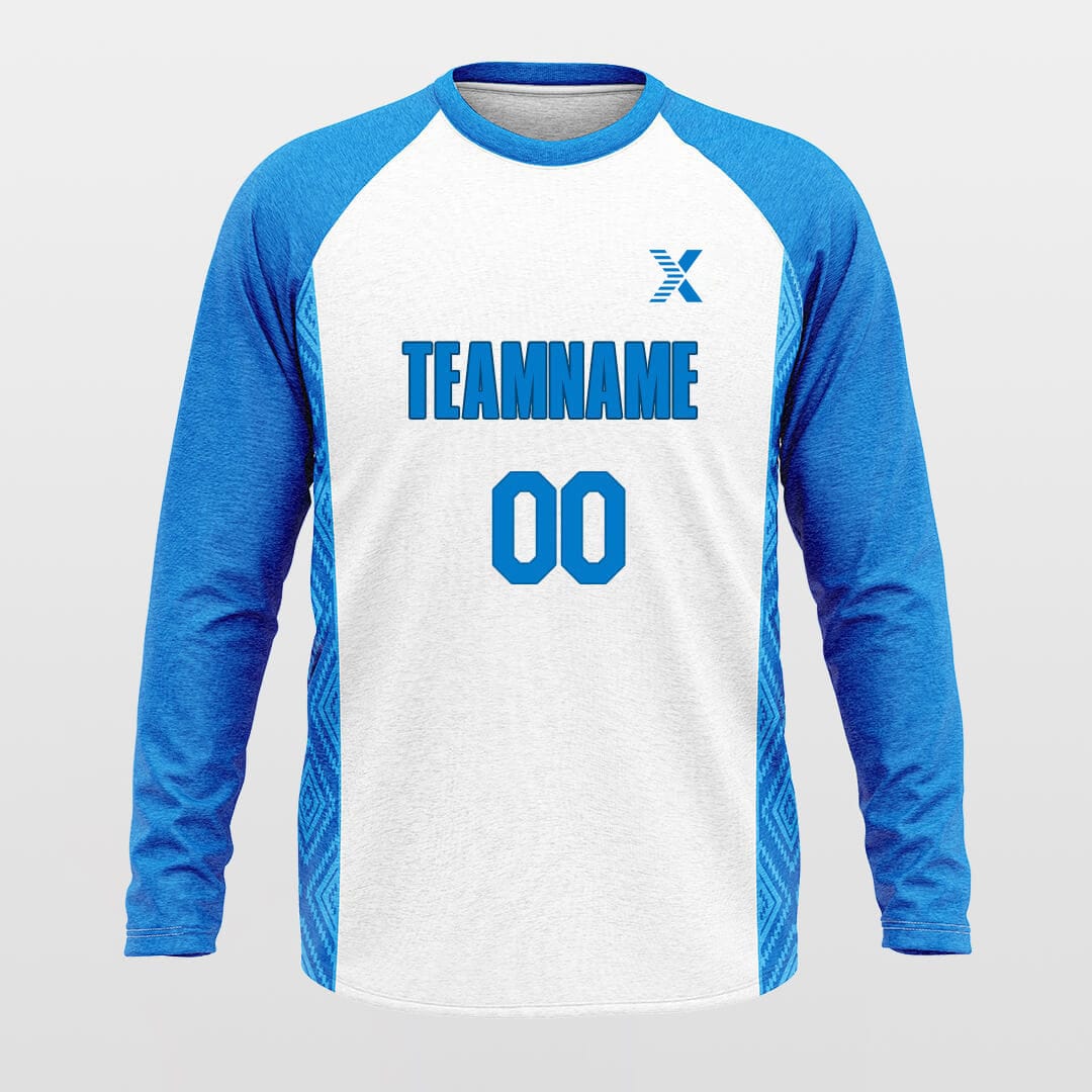 Cikers Sports Basketball Shirts Ice Crystals - Customized Baggy Long Sleeve Shooting Jersey