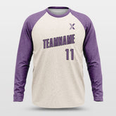 Cikers Sports Basketball Shirts Purple / S Basic Purple - Customized Baggy Long Sleeve Shooting Jersey
