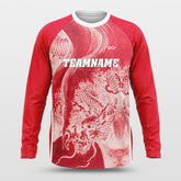 Cikers Sports Basketball Shirts Red / S Dragon Hunt - Customized Baggy Long Sleeve Shooting Jersey
