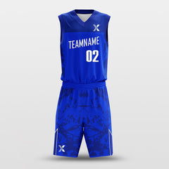 Cikers Sports Basketball Uniforms At Will - Customized Basketball Jersey Design Blue Print