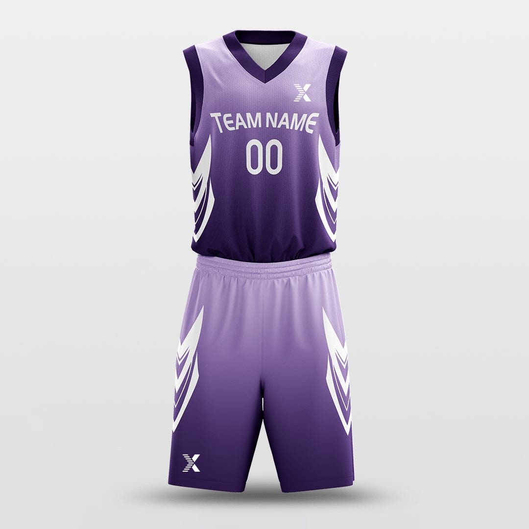 Cikers Sports Basketball Uniforms Bauhinia - Customized Kid's Sublimated Basketball Jersey Set