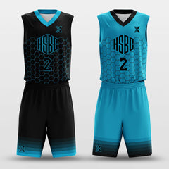Cikers Sports Basketball Uniforms Bee Net - Custom Reversible Sublimated Basketball Jersey Set