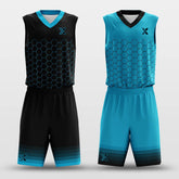 Cikers Sports Basketball Uniforms Bee Net - Custom Reversible Sublimated Basketball Jersey Set