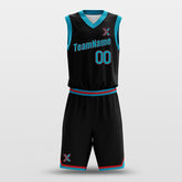 Cikers Sports Basketball Uniforms Black Blue - Custom Basketball Jersey Design for Team