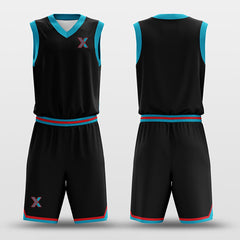 Cikers Sports Basketball Uniforms Black Blue - Custom Basketball Jersey Design for Team