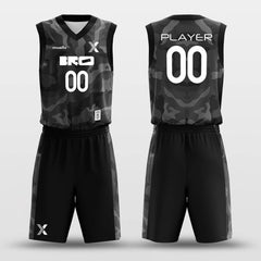 Cikers Sports Basketball Uniforms Black Camouflage - Custom Sublimated Basketball Jersey Set