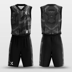 Cikers Sports Basketball Uniforms Black Camouflage - Custom Sublimated Basketball Jersey Set