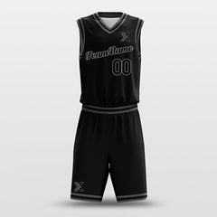 Cikers Sports Basketball Uniforms Black Gray - Custom Basketball Jersey Design for Team