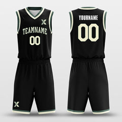 Cikers Sports Basketball Uniforms Black Khaki - Custom Basketball Jersey Design for Team