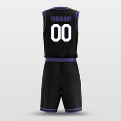 Cikers Sports Basketball Uniforms Black Purple - Custom Basketball Jersey Design for Team