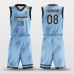 Cikers Sports Basketball Uniforms Black White Blue / S Bucktooth - Customized Sublimated Basketball Jersey Set