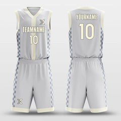 Cikers Sports Basketball Uniforms Blue / 2XS Checkerboard Blue - Customized Basketball Jersey Set Sublimated BK160123S