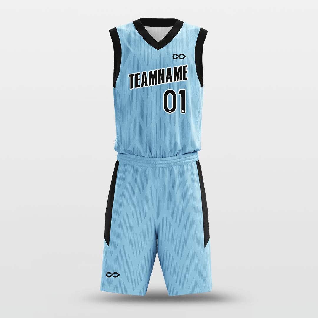 Cikers Sports Basketball Uniforms Blue / 2XS Louver - Customized Basketball Jersey Set Design
