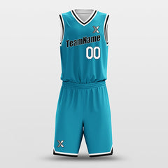 Cikers Sports Basketball Uniforms Blue Black - Custom Basketball Jersey Design for Team