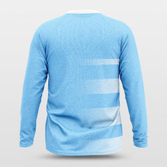 Cikers Sports Basketball Uniforms Blue Lake - Customized Baggy Long Sleeve Shooting Jersey