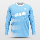 Cikers Sports Basketball Uniforms Blue / S Blue Lake - Customized Baggy Long Sleeve Shooting Jersey