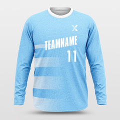 Cikers Sports Basketball Uniforms Blue / S Blue Lake - Customized Baggy Long Sleeve Shooting Jersey