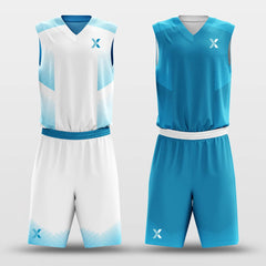 Cikers Sports Basketball Uniforms Blue Sky - Custom Reversible Sublimated Basketball Jersey Set