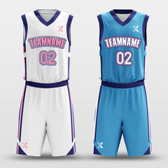 Cikers Sports Basketball Uniforms Bubble Gum - Customized Reversible Basketball Jersey Set Design
