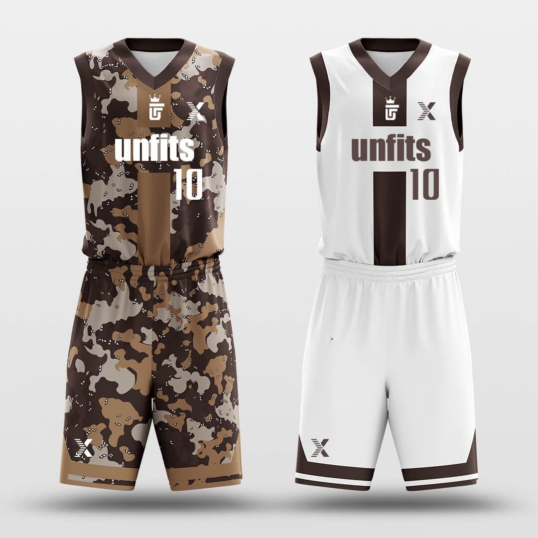 Cikers Sports Basketball Uniforms Camouflage - Custom Reversible Sublimated Basketball Jersey Set
