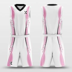 Cikers Sports Basketball Uniforms Cherry Blossom - Customized Basketball Jersey Set Sublimated