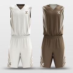 Cikers Sports Basketball Uniforms Coffee - Customized Reversible Sublimated Basketball Uniforms