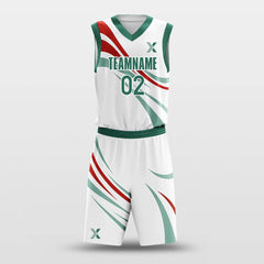 Cikers Sports Basketball Uniforms Coloured Ribbon - Customized Basketball Jersey Set Design