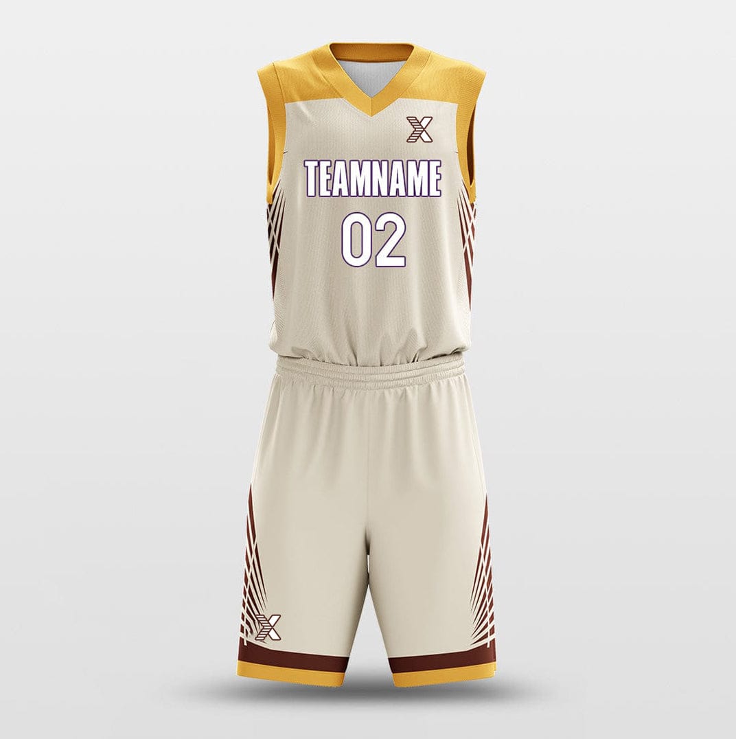 Cikers Sports Basketball Uniforms Feathered Maillard - Customized Basketball Jersey Set Design BK160141S