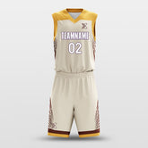 Cikers Sports Basketball Uniforms Feathered Maillard - Customized Basketball Jersey Set Design BK160141S