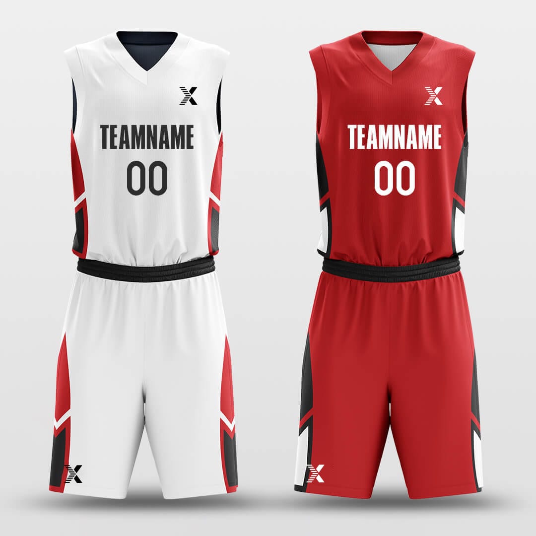 Cikers Sports Basketball Uniforms Geometric Operations - Customized Reversible Basketball Jersey Set Design BK260609S